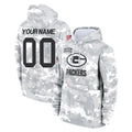 Choea Custom GB.Packers Arctic Camo Salute to Service Hoodies Limited Game Any Name & Numbers Stitched Jerseys