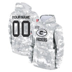 Choea Custom GB.Packers Arctic Camo Salute to Service Hoodies Limited Game Any Name & Numbers Stitched Jerseys