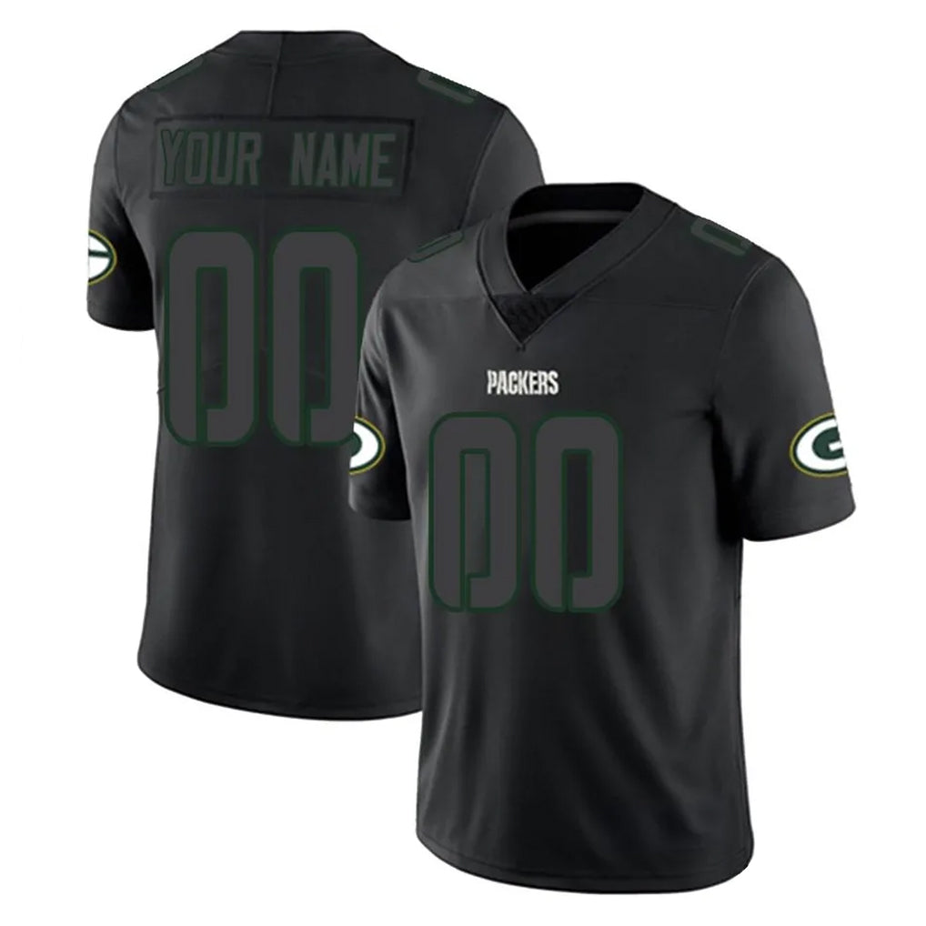 Choea Custom GB.Packers Black Impact Limited Home Game Any Name & Numbers Stitched Jerseys
