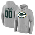 Choea Custom GB.Packers Gray Circuit Logo Pullover Hoodies Limited Game Any Name & Numbers Stitched Jerseys