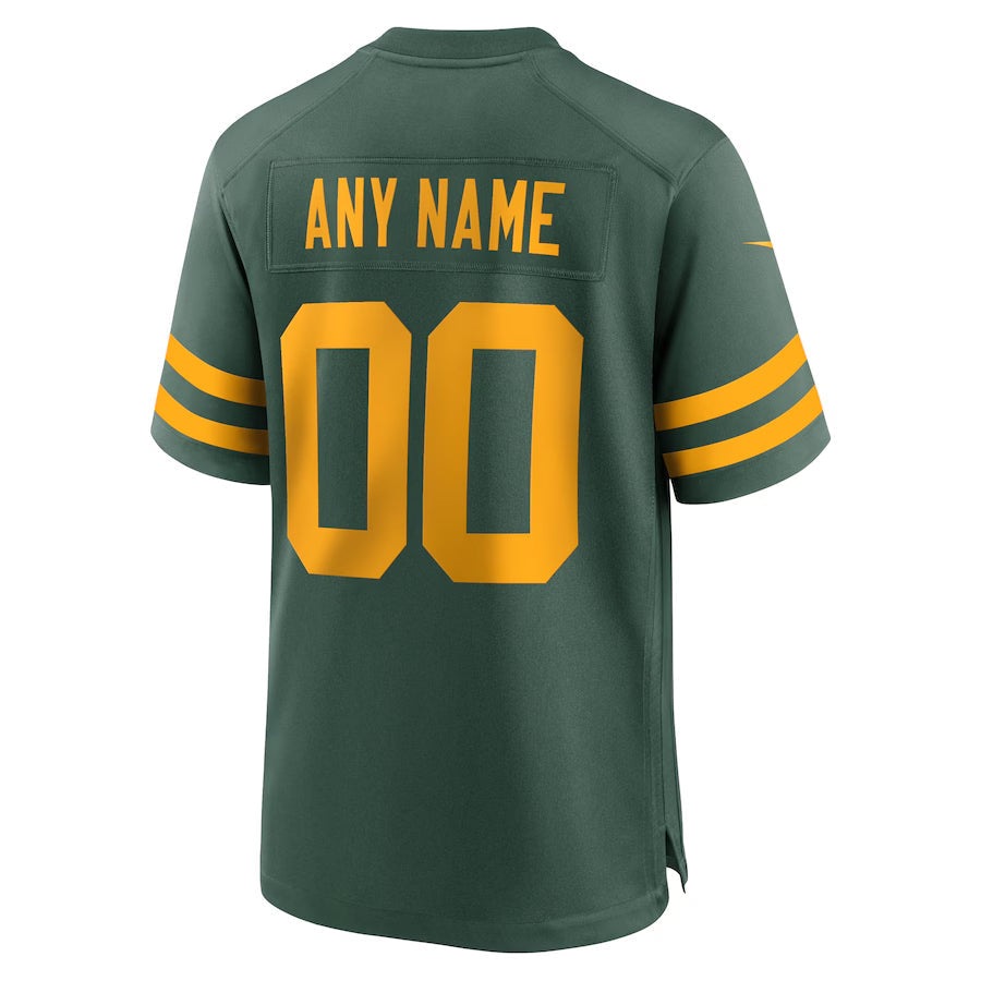 Choea Custom GB. Packers Green Alternate Game Stitched Jerseys