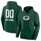 Choea Custom GB.Packers Green Logo Pullover Hoodies Limited Game Any Name & Numbers Stitched Jerseys