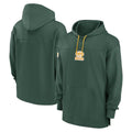 Choea Custom GB.Packers Green Sideline Pullover Hoodie Stitched Jerseys
