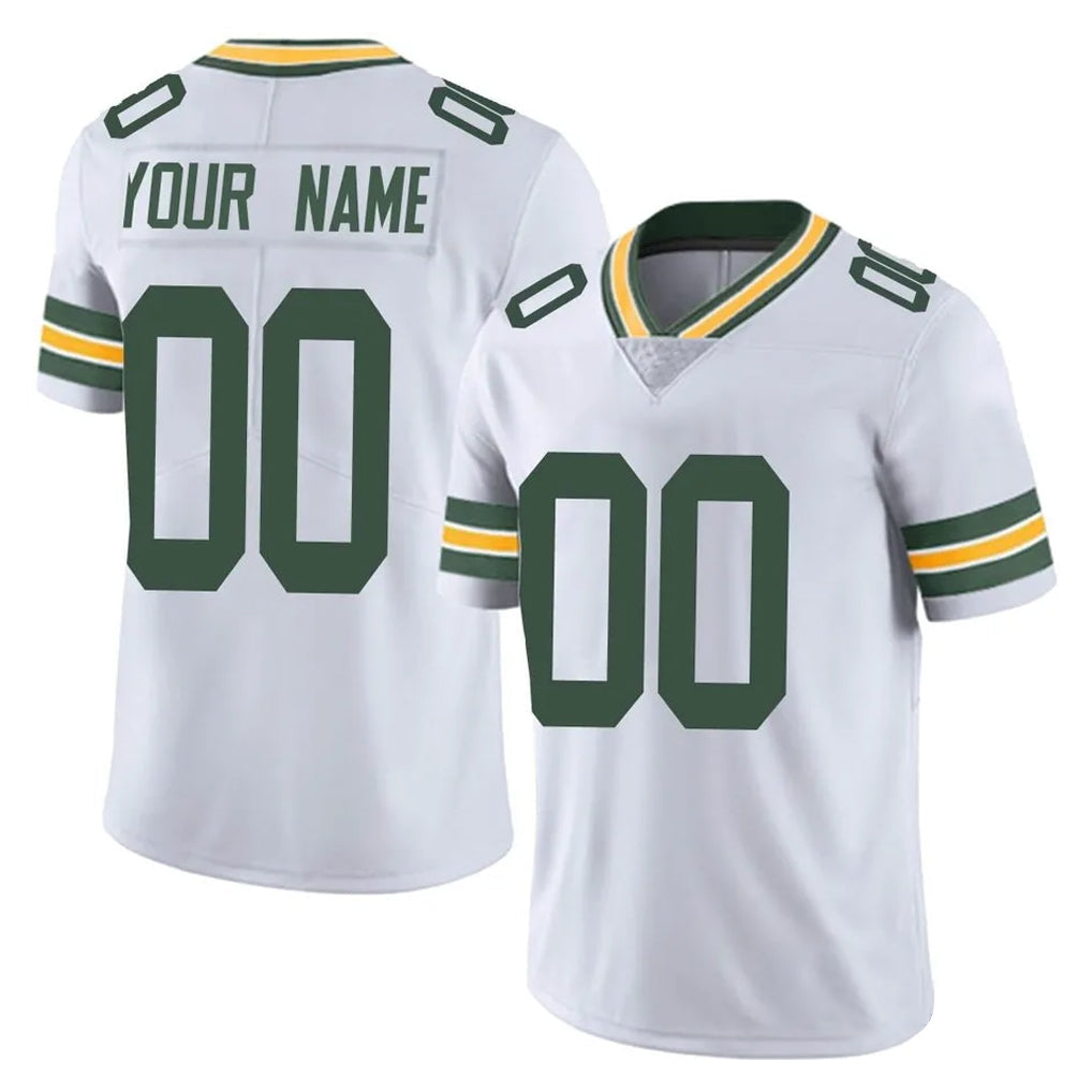Choea Custom GB.Packers White Vapor Untouchable Limited Home Game Any Name & Numbers Stitched Jerseys