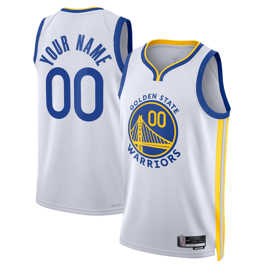 Choea Custom G.State Warriors White Swingman Jerseys - Association Edition