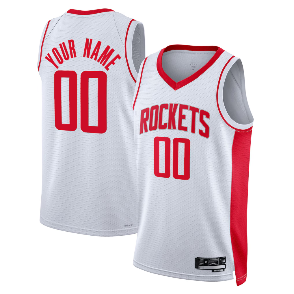 Choea Custom H.Rockets White 2022-2023 Swingman Stitched Jerseys- Statement Edition