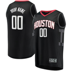 Choea Custom H.Rockets Black Fast Break Replica Stitched Jerseys-Statement Edition