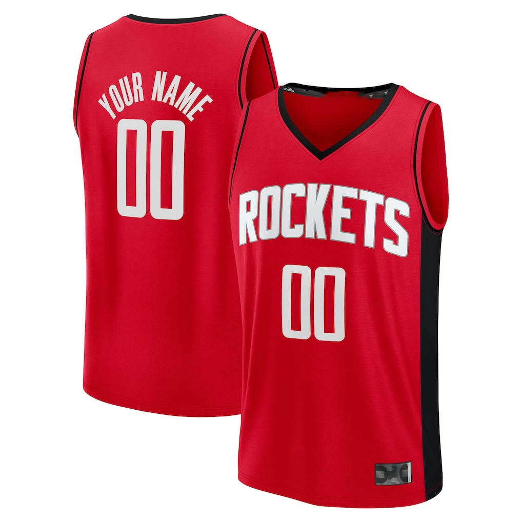 Choea Custom H.Rockets Red Fast Break Stitched Jerseys-Icon Edition