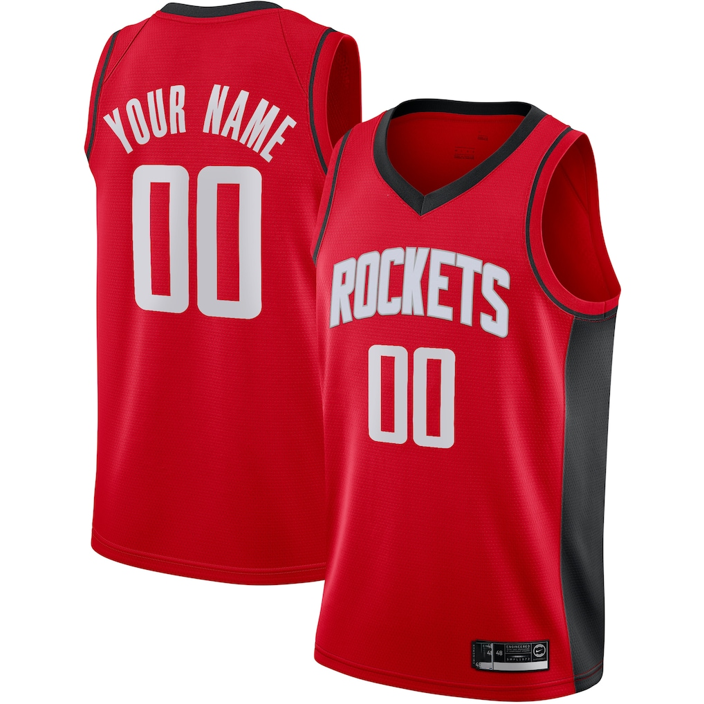 Choea Custom H.Rockets Red Swingman Stitched Jerseys-Icon Edition