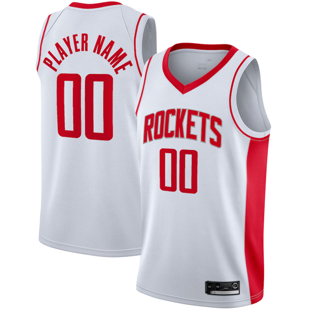 Choea Custom H.Rockets White 2020-2021 Swingman Stitched Jerseys-Association Edition