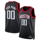 Choea Custom H.Rockets Black Swingman Stitched Jerseys-Association Edition