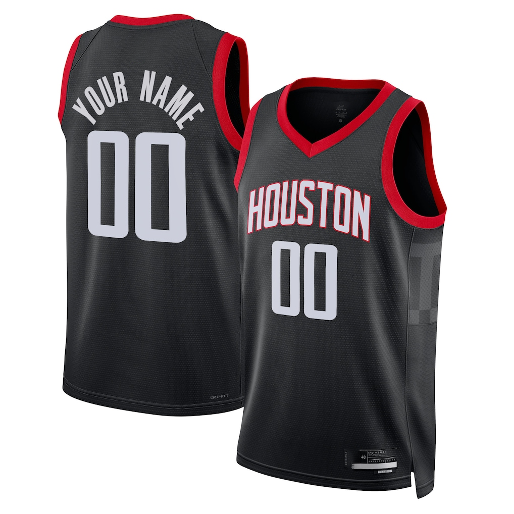 Choea Custom H.Rockets Black Swingman Stitched Jerseys-Association Edition