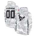 Choea Custom H.Texans Arctic Camo Salute to Service Hoodies Any Name & Numbers Stitched Jerseys