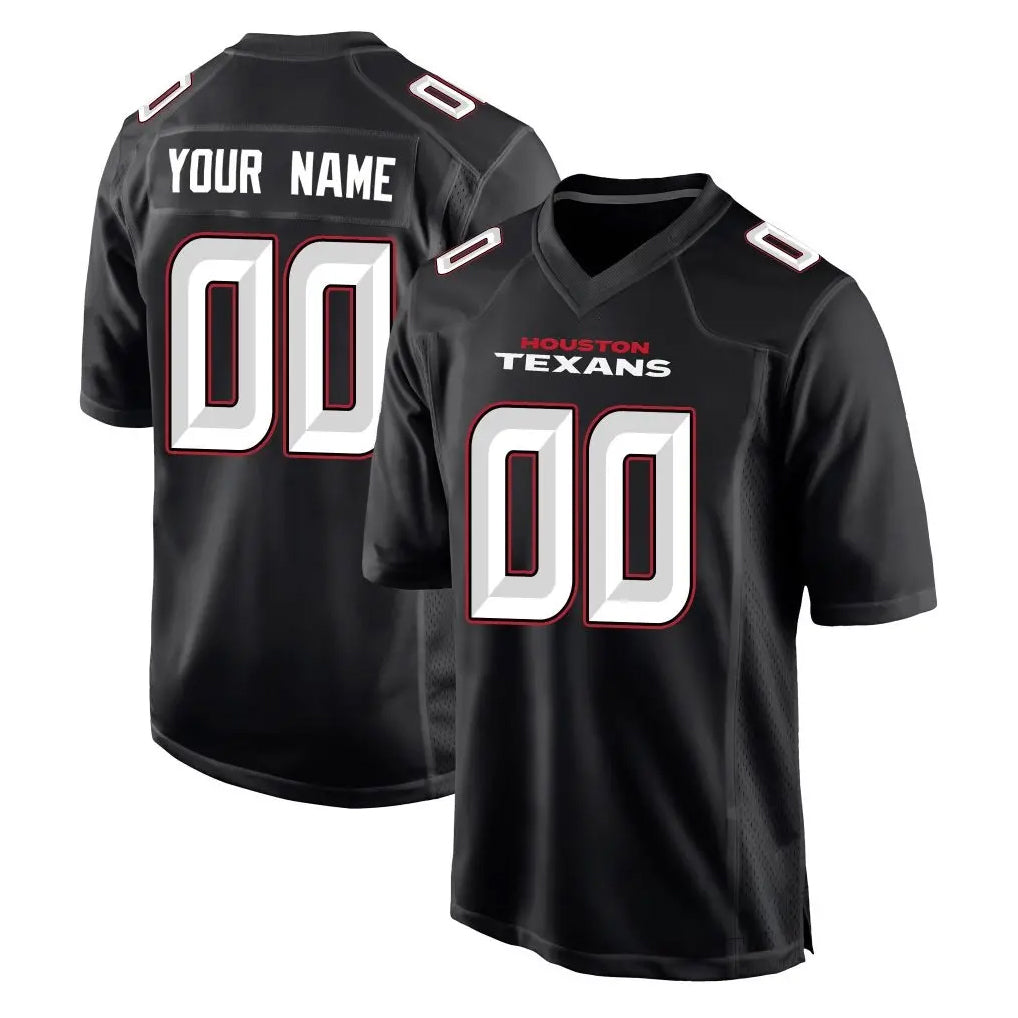 Choea Custom H.Texans Carbon Black Fashion Home Game Any Name & Numbers Stitched Jerseys