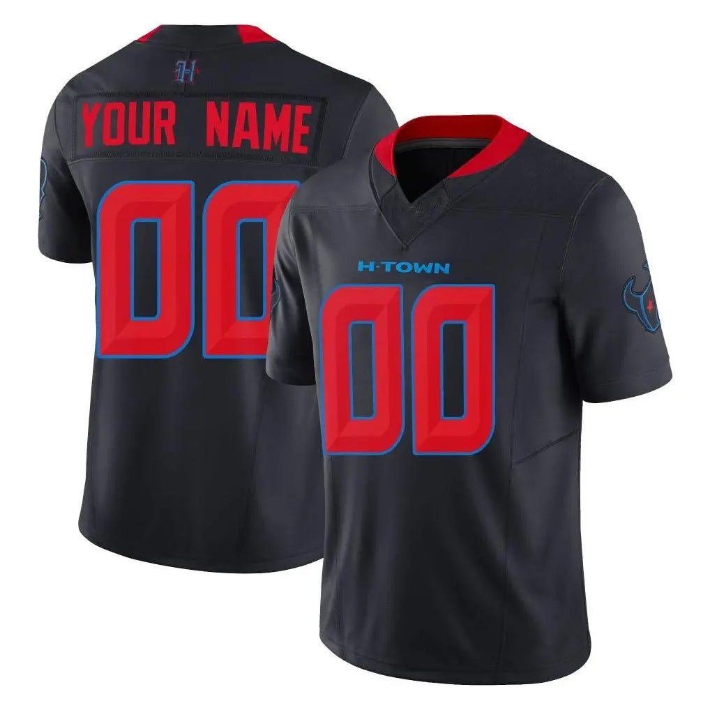 Choea Custom H.Texans Navy Limited 2nd Alternate Vapor F.U.S.E. Home Game Any Name & Numbers Stitched Jerseys