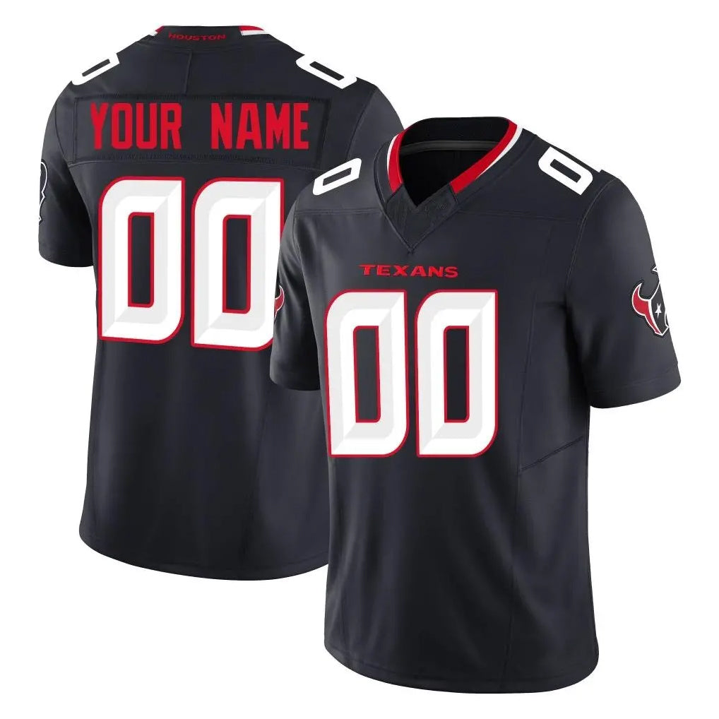 Choea Custom H.Texans Navy Limited Alternate Vapor F.U.S.E. Home Game Any Name & Numbers Stitched Jerseys