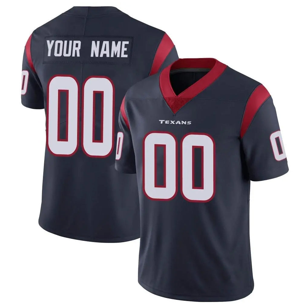 Choea Custom H.Texans Navy Limited Vapor Untouchable Home Game Any Name & Numbers Stitched Jerseys