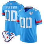 Choea Custom H.Texans Rivalries Blue Jersey - All Stitched