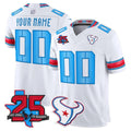 Choea Custom H.Texans White Rivalries Jersey - All Stitched