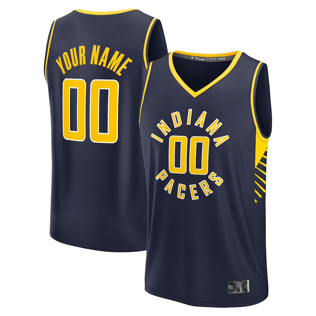 Choea Custom I.Pacers  Navy Fast Break Jerseys - Icon Edition