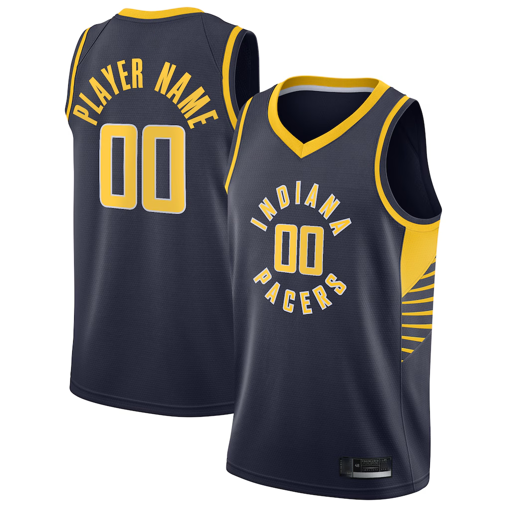 Choea Custom I.Pacers Navy Swingman Jerseys - Icon Edition