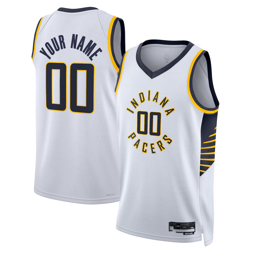 Choea Custom I.Pacers White Swingman Jerseys - Association Edition