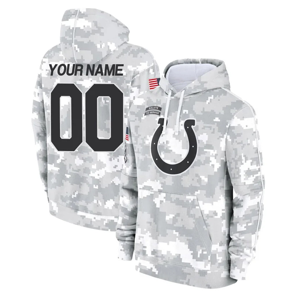 Choea Custom IN.Colts Arctic Camo Salute to Service Hoodies Limited Game Any Name & Numbers Stitched Jerseys