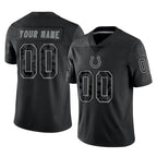 Choea Custom IN.Colts Black Reflective Limited Game Any Name & Numbers Stitched Jerseys