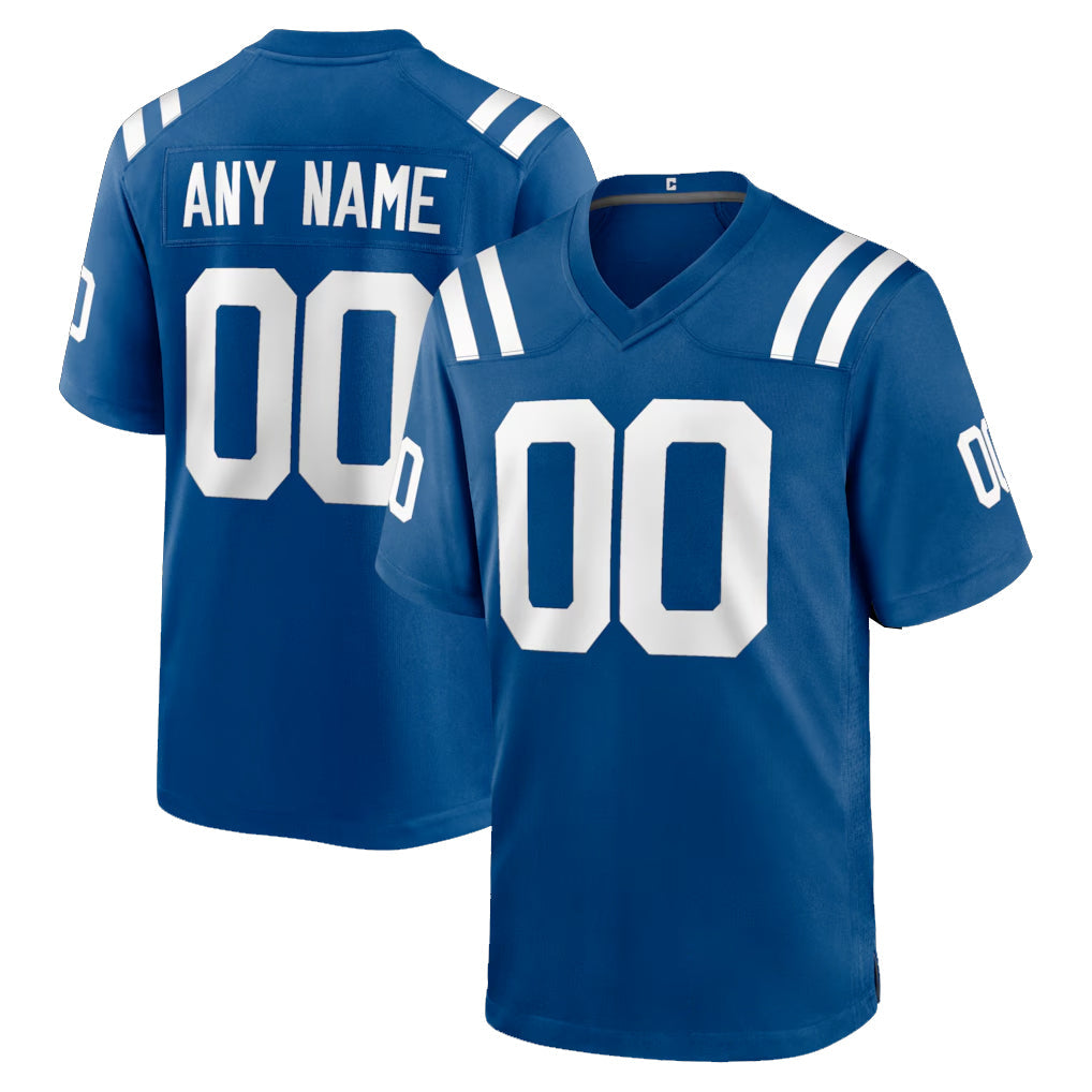 Choea Custom IN.Colts Royal Home Game Any Name & Numbers Stitched Jerseys