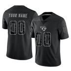Choea Custom J.Jaguars Black Reflective Limited Game Any Name & Numbers Stitched Jerseys