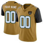 Choea Custom J.Jaguars Gold Vapor Limited Home Game Any Name & Numbers Stitched Jerseys