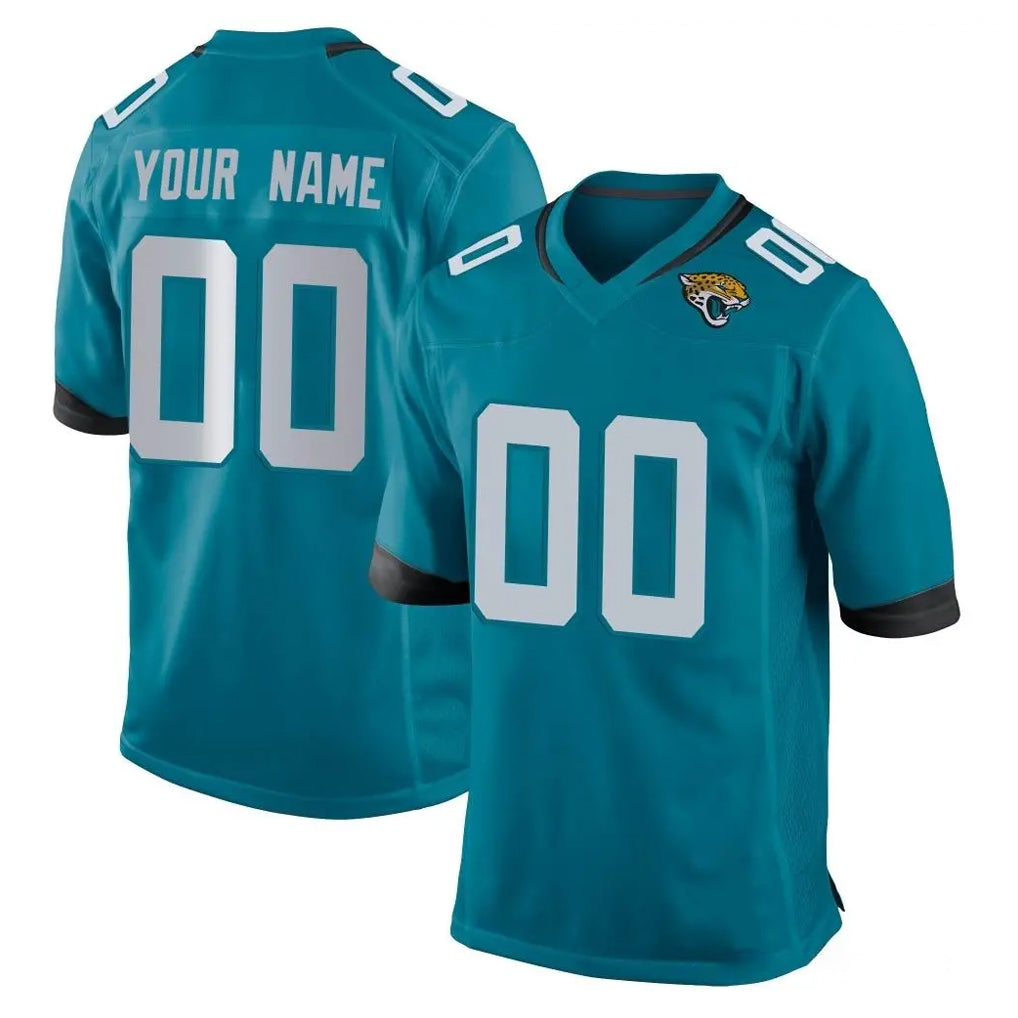 Choea Custom J.Jaguars Teal Home Game Any Name & Numbers Stitched Jerseys