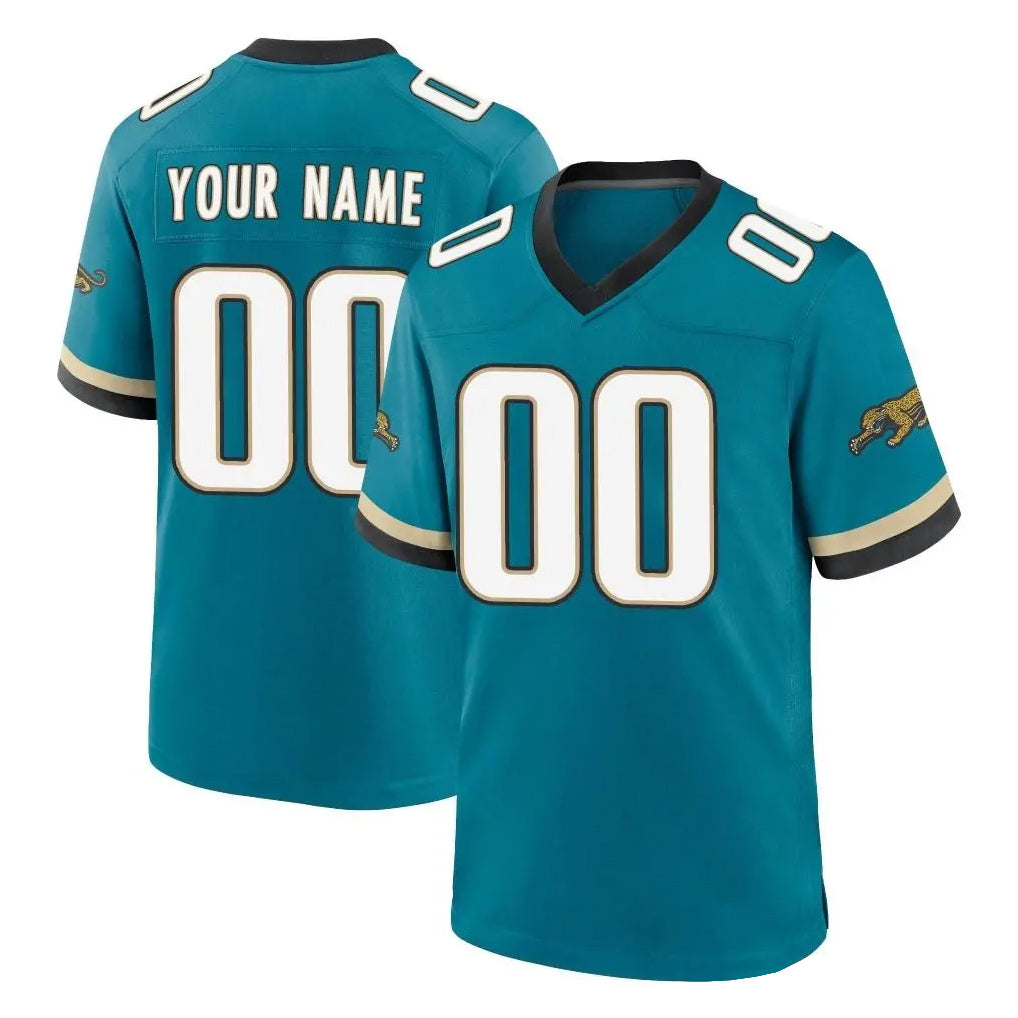 Choea Custom J.Jaguars Teal Prowler Throwback Limited Home Game Any Name & Numbers Stitched Jerseys