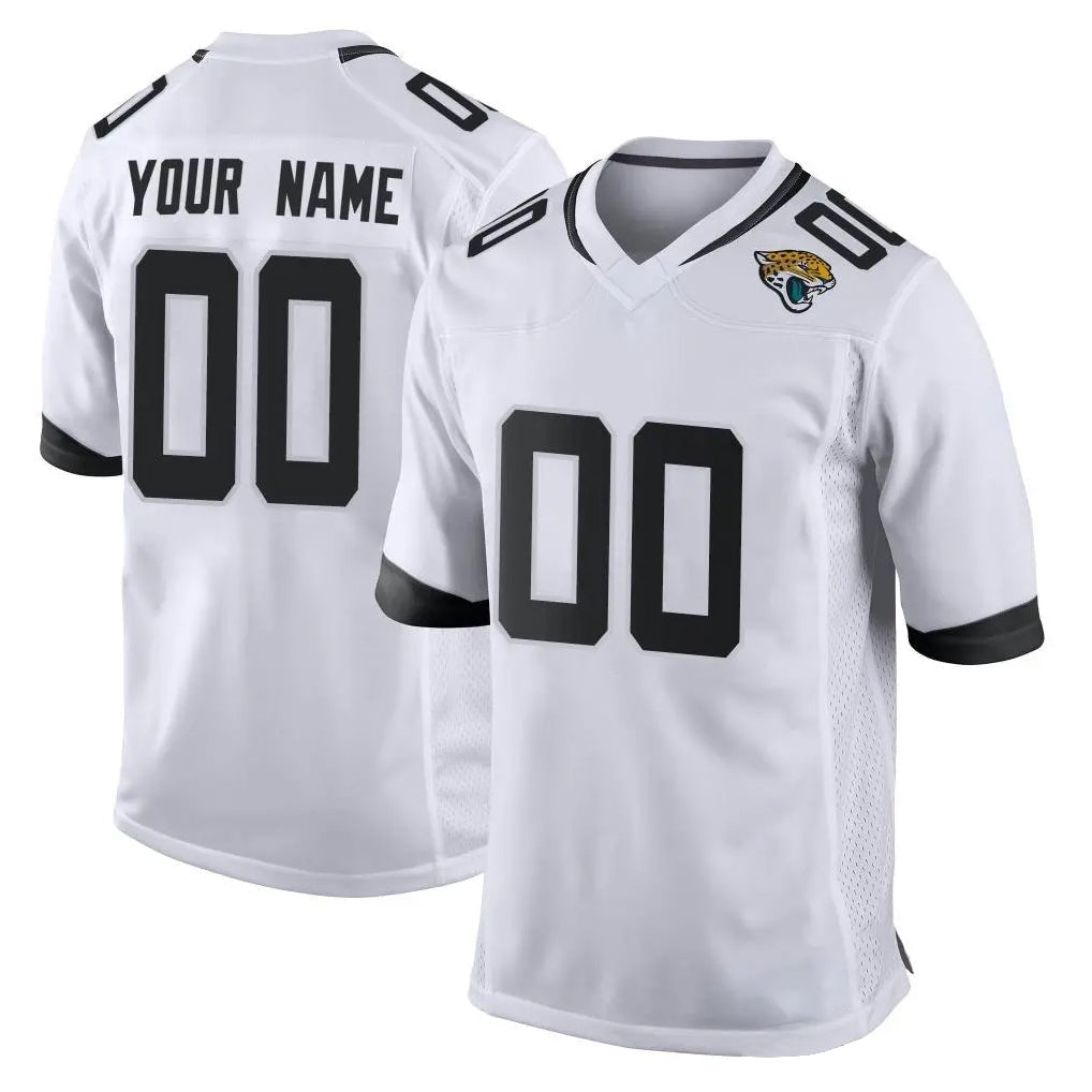 Choea Custom J.Jaguars White Home Game Any Name & Numbers Stitched Jerseys