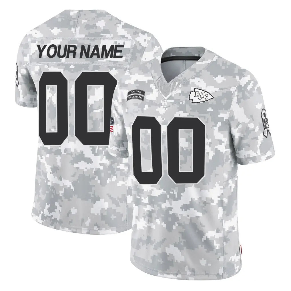Choea Custom KC.Chiefs Arctic Camo Salute To Service Limited Game Any Name & Numbers Stitched Jerseys