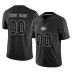 Choea Custom KC.Chiefs Black Limited Reflective Game Any Name & Numbers Stitched Jerseys