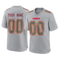 Choea Custom KC.Chiefs Gray Atmosphere Fashion Game Any Name & Numbers Stitched Jerseys