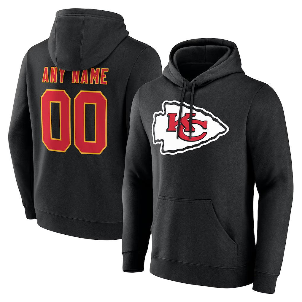 Choea Custom KC.Chiefs Gray LoGo Pullover Hoodies Limited Any Name & Numbers Stitched Jerseys