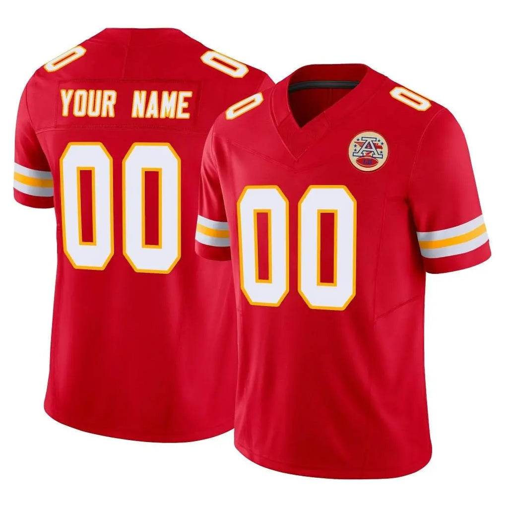 Choea Custom KC.Chiefs Red Limited Vapor F.U.S.E. Home Game Any Name & Numbers Stitched Jerseys