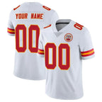 Choea Custom KC.Chiefs White Limited Vapor Untouchable Home Game Any Name & Numbers Stitched Jerseys