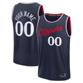 Choea Custom LA.Clippers Navy Fast Break Stitched Jerseys- Icon Edition