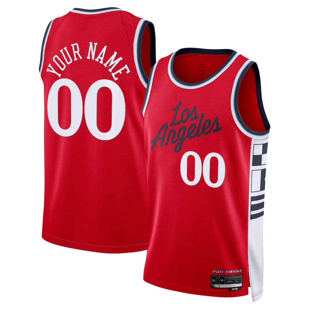 Choea Custom LA.Clippers Red 2024-2025 Swingman Stitched Jerseys - Statement Edition