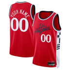Choea Custom LA.Clippers Red 2024-2025 Swingman Stitched Jerseys - Statement Edition