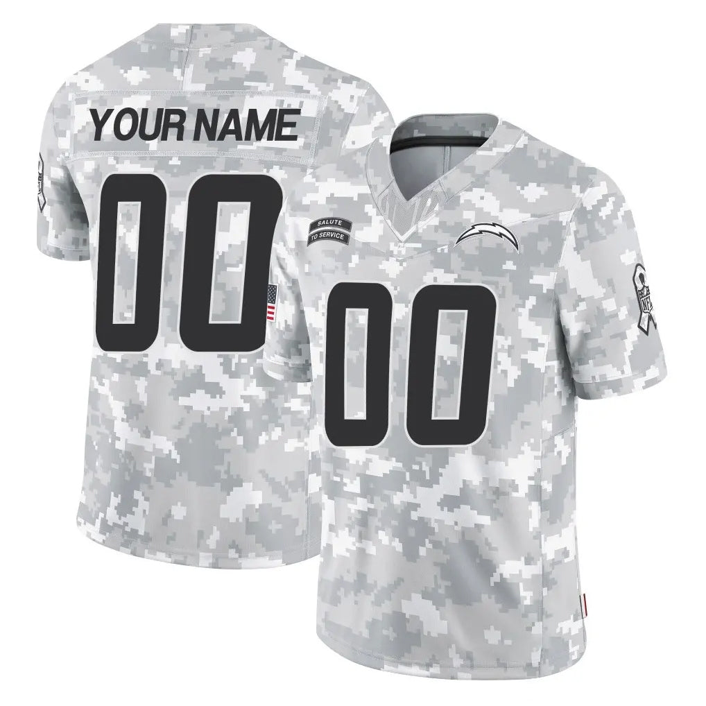 Choea Custom LA.Chargers Arctic Camo Salute To Service Limited Game Any Name & Numbers Stitched Jerseys