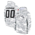 Choea Custom LA.Chargers Arctic Camo Salute to Service Hoodies Limited Game Any Name & Numbers Stitched Jerseys