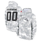 Choea Custom LA.Chargers Arctic Camo Salute to Service Hoodies Limited Game Any Name & Numbers Stitched Jerseys