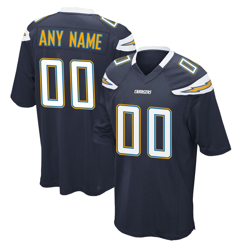 Choea Custom LA.Chargers Navy Game Stitched Jerseys