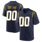 Choea Custom LA.Chargers Navy Home Game Any Name & Numbers Stitched Jerseys