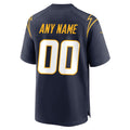 Choea Custom LA.Chargers Navy Home Game Stitched Jerseys
