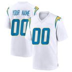 Choea Custom LA.Chargers White Home Game Any Name & Numbers Stitched Jerseys